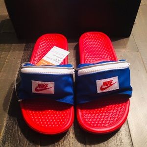 Nike Benassi JDI Fanny Pack Slides Sandals NEW